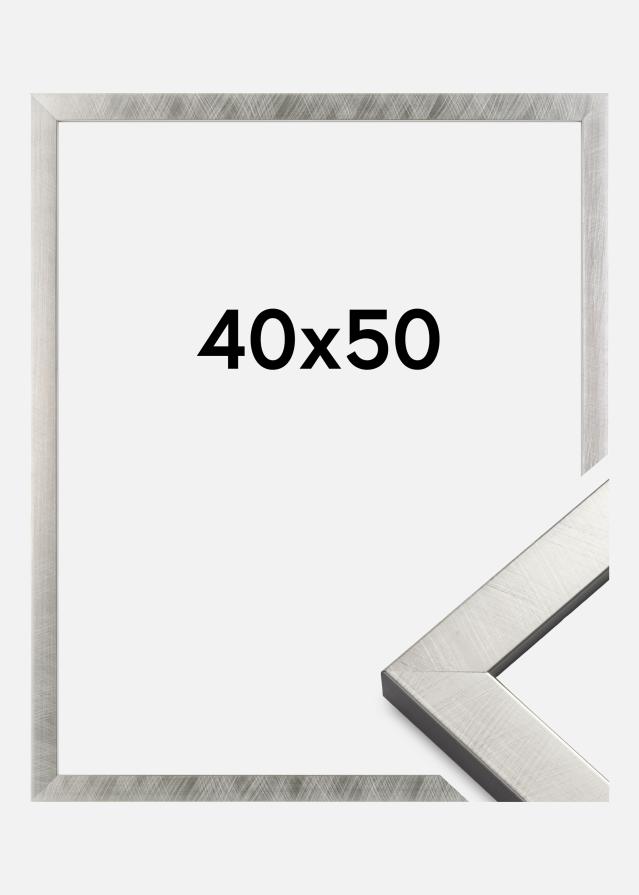 Rama Uppsala Srebrny 40x50 cm
