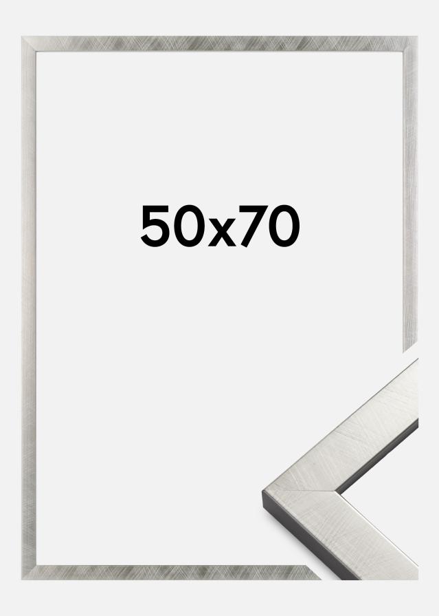 Rama Uppsala Srebrny 50x70 cm