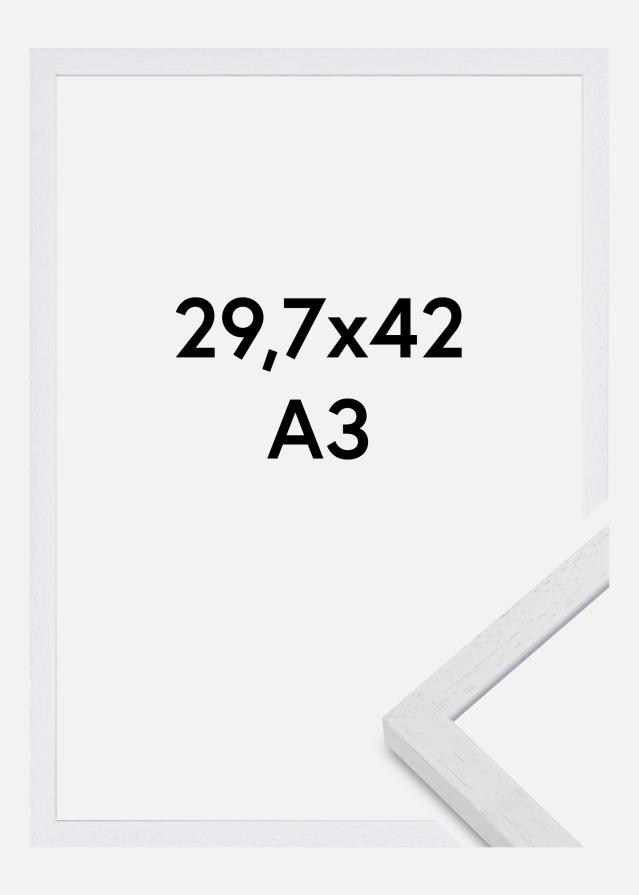 Rama Glendale Matowy Szkło antyrefleksyjne Biały 29,7x42 cm (A3)