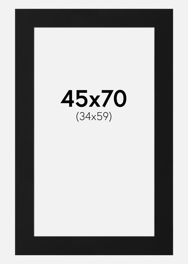 Passe-patrout Czarny Standard (Biały Rdzeń) 45x70 cm (34x59)