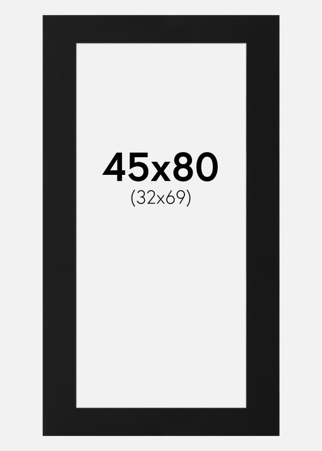 Passe-patrout Czarny Standard (Biały Rdzeń) 45x80 cm (32x69)