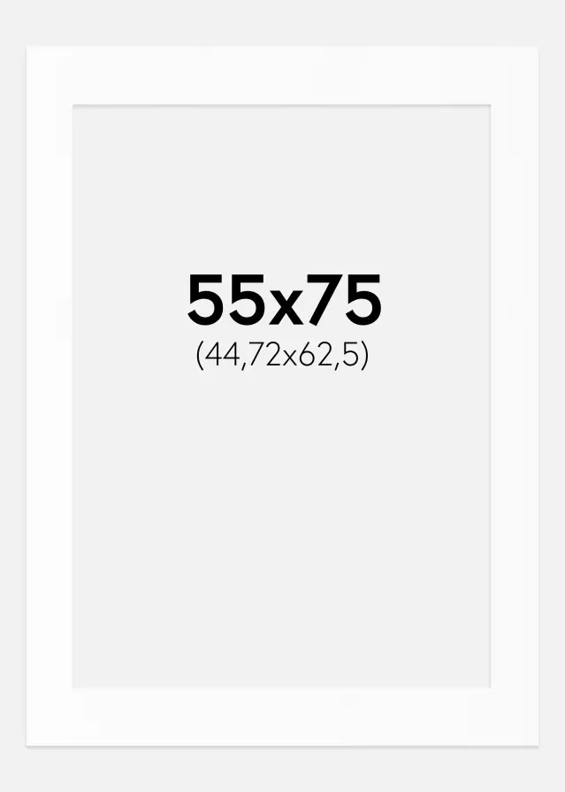 Passe-patrout Biały Standard (Białe Rdzeń) 55x75 cm (44,72x62,5)