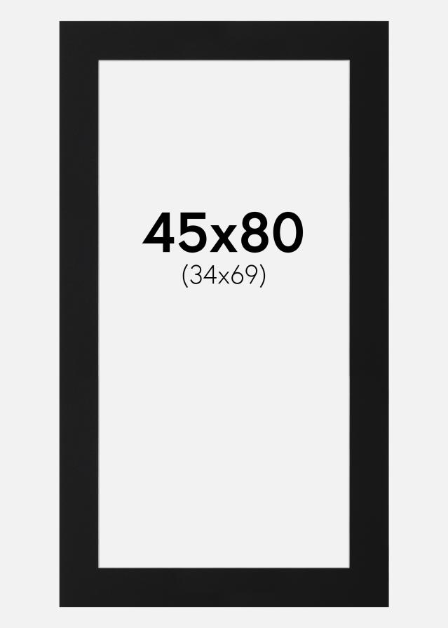 Passe-patrout Czarny Standard (Biały Rdzeń) 45x80 cm (34x69)