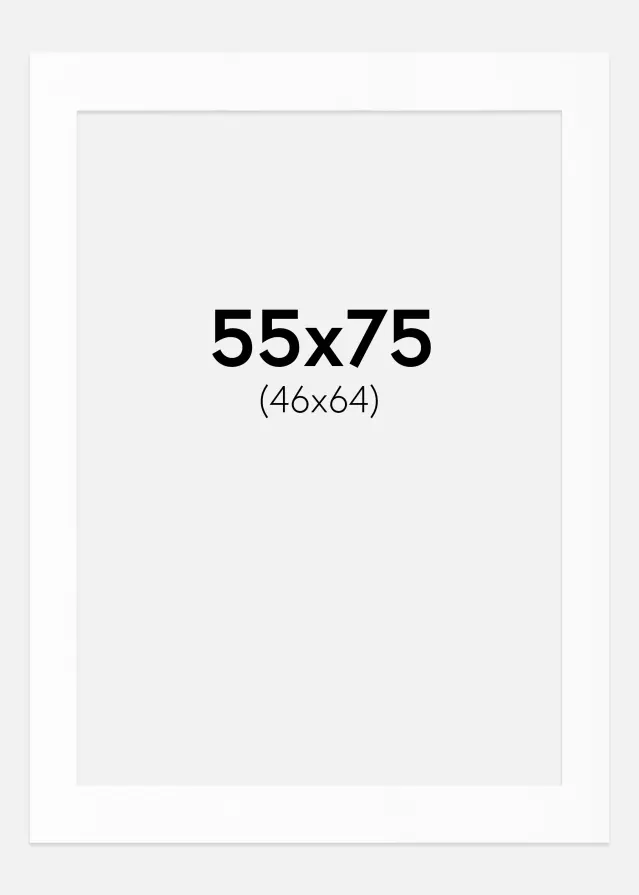 Passe-patrout Biały Standard (Białe Rdzeń) 55x75 cm (46x64)