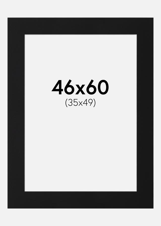 Passe-patrout Czarny Standard (Biały Rdzeń) 46x60 cm (35x49)