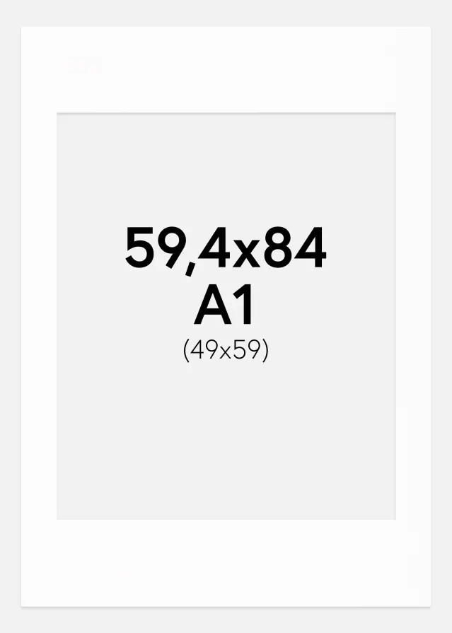 Passe-patrout Canson Biały Biały środek 59,4x84 cm (A1) (49x59)