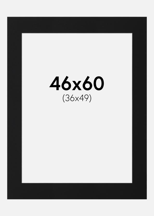Passe-patrout Czarny Standard (Biały Rdzeń) 46x60 cm (36x49)