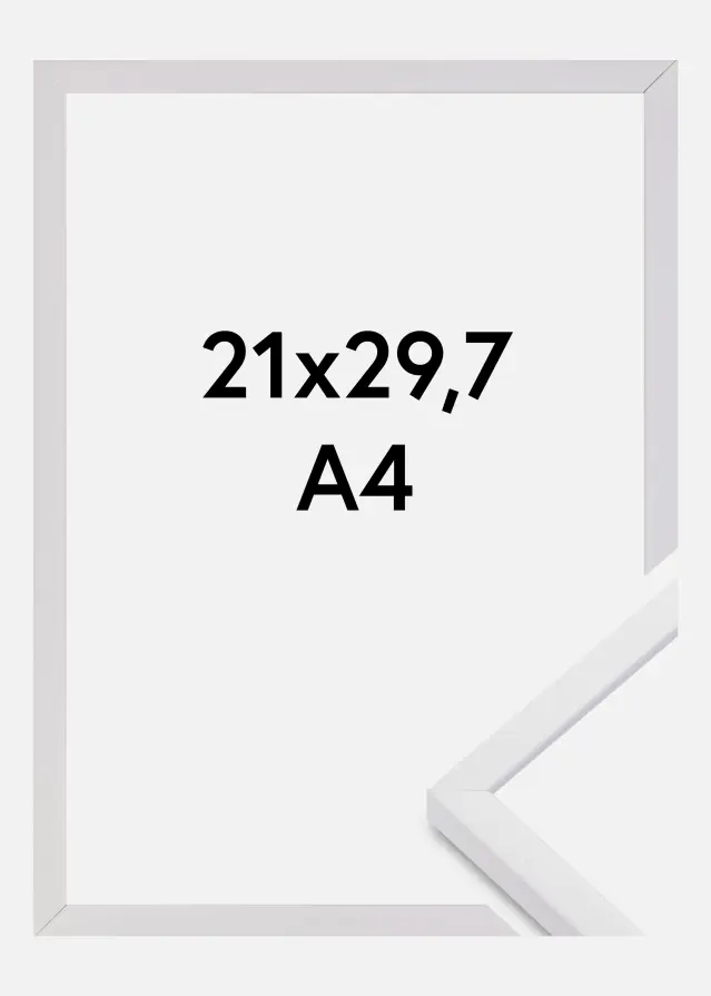 Rama E-Line Szkło akrylowe Biały 21x29,7 cm (A4)