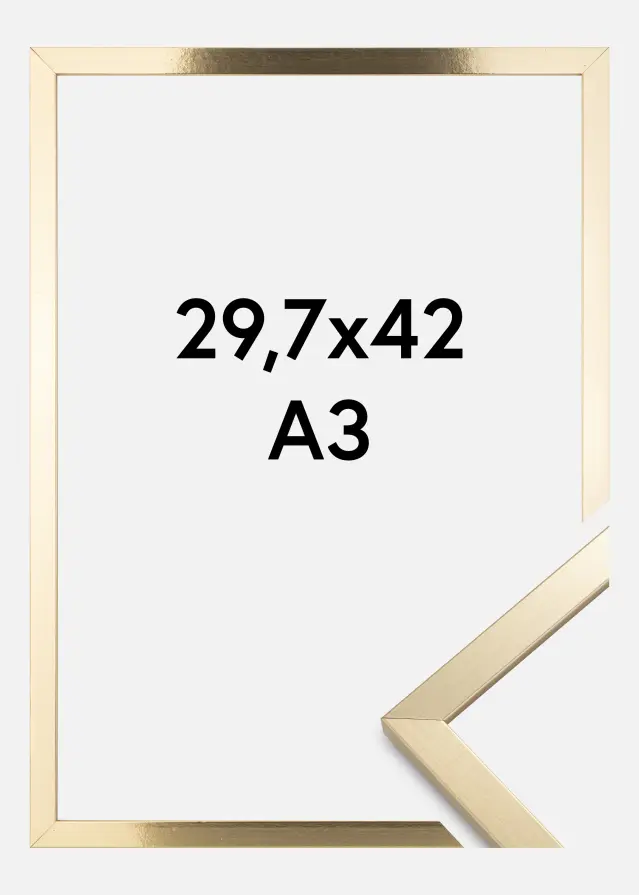 Rama Trendy Szkło akrylowe Złoty 29,7x42 cm (A3)