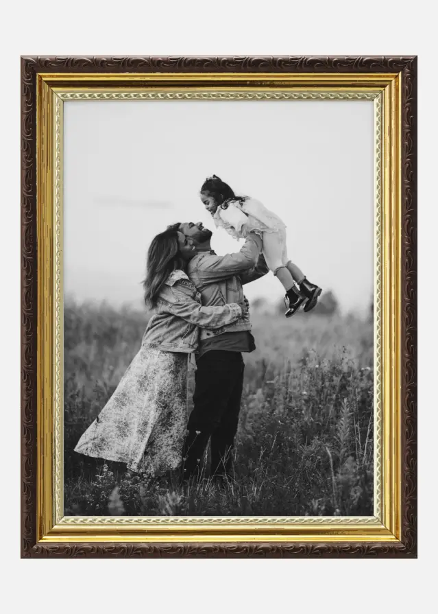 Pakiet zdjęcie z oprawą Złoty - S (18x24 cm)