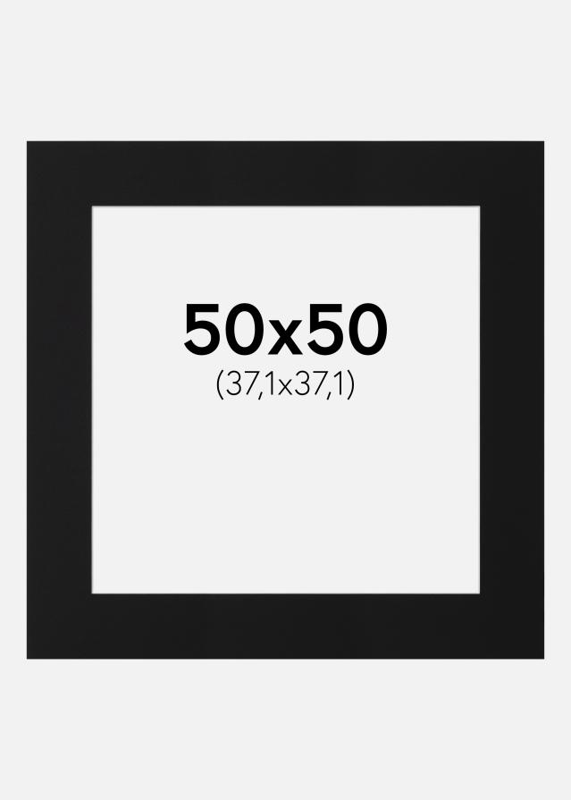 Passe-patrout Czarny Standard (Biały Rdzeń) 50x50 cm (37,1x37,1)