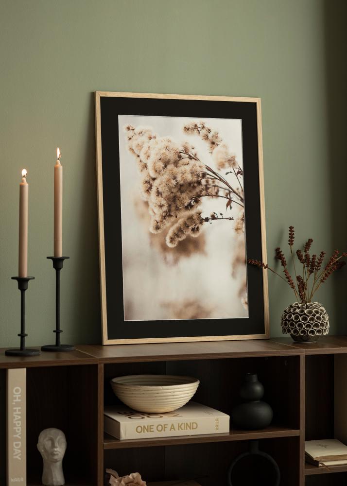 Rama Edsbyn Dąb 18x24 cm - Passe-patrout Czarny 13x17 cm