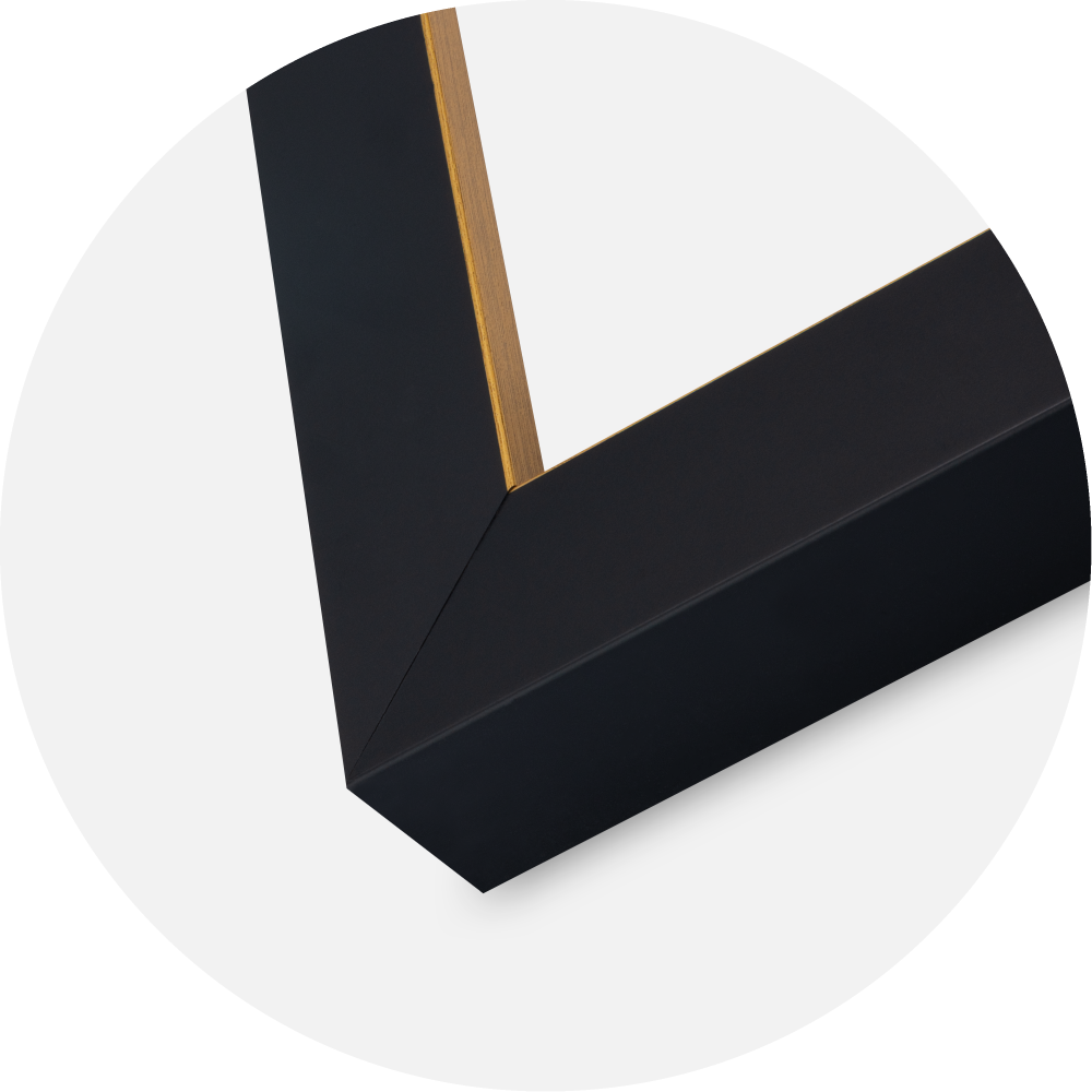 Rama Sussex Szkło akrylowe Czarny/Złoty 30x30 cm