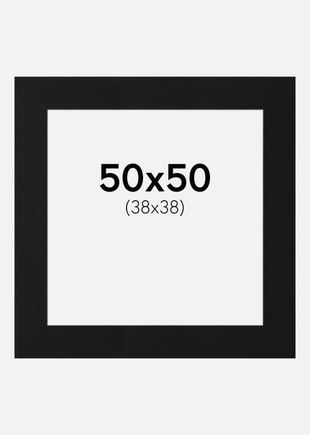 Passe-patrout Czarny Standard (Biały Rdzeń) 50x50 cm (38x38)