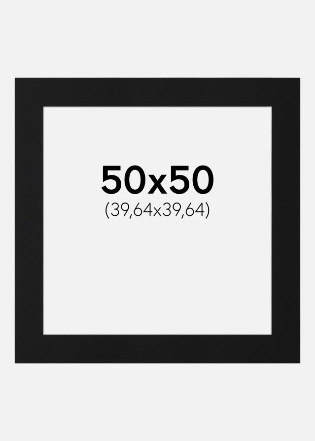 Passe-patrout Czarny Standard (Biały Rdzeń) 50x50 cm (39,64x39,64)
