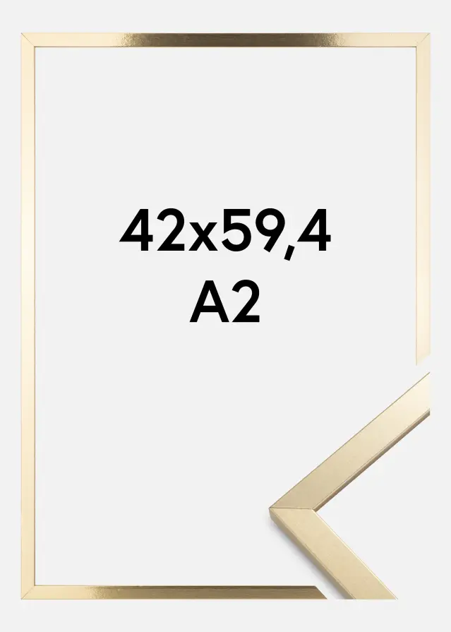 Rama Trendy Szkło akrylowe Złoty 42x59,4 cm (A2)