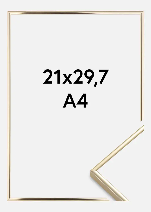 Rama Visby Szkło akrylowe Złoty Połysk 21x29,7 cm (A4)