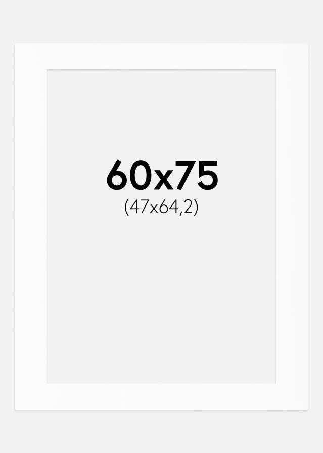 Passe-patrout Biały Standard (Białe Rdzeń) 60x75 cm (47x64,2)