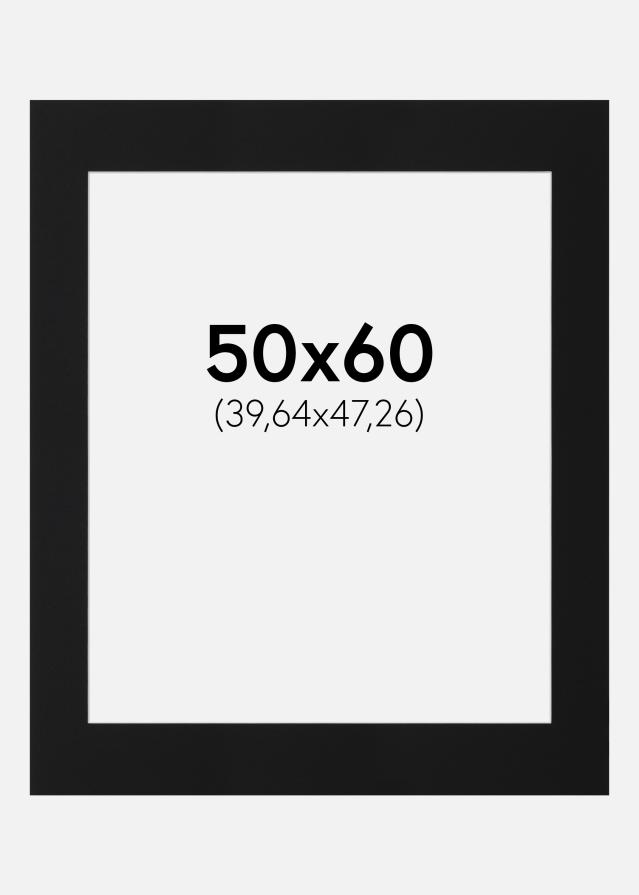 Passe-patrout Czarny Standard (Biały Rdzeń) 50x60 cm (39,64x47,26)