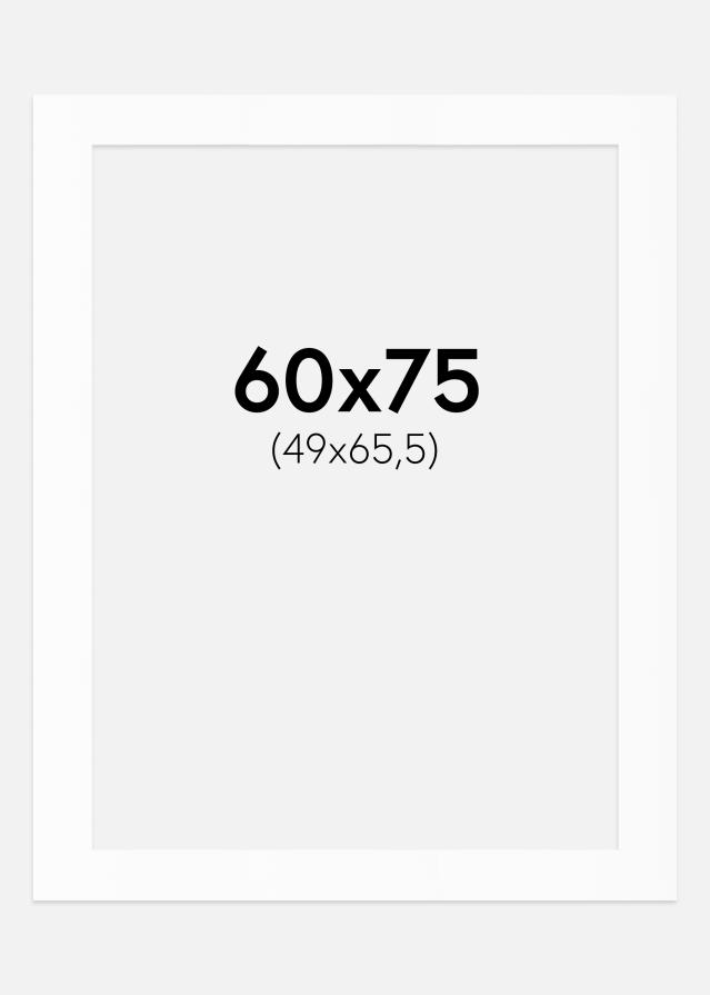 Passe-patrout Biały Standard (Białe Rdzeń) 60x75 cm (49x65,5)