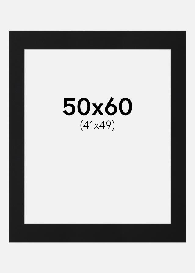 Passe-patrout Czarny Standard (Biały Rdzeń) 50x60 cm (41x49)