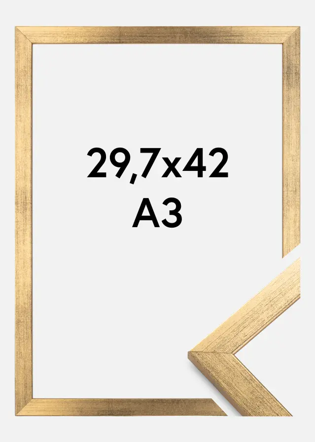 Rama Stylowy Szkło akrylowe Złoty 29,7x42 cm (A3)