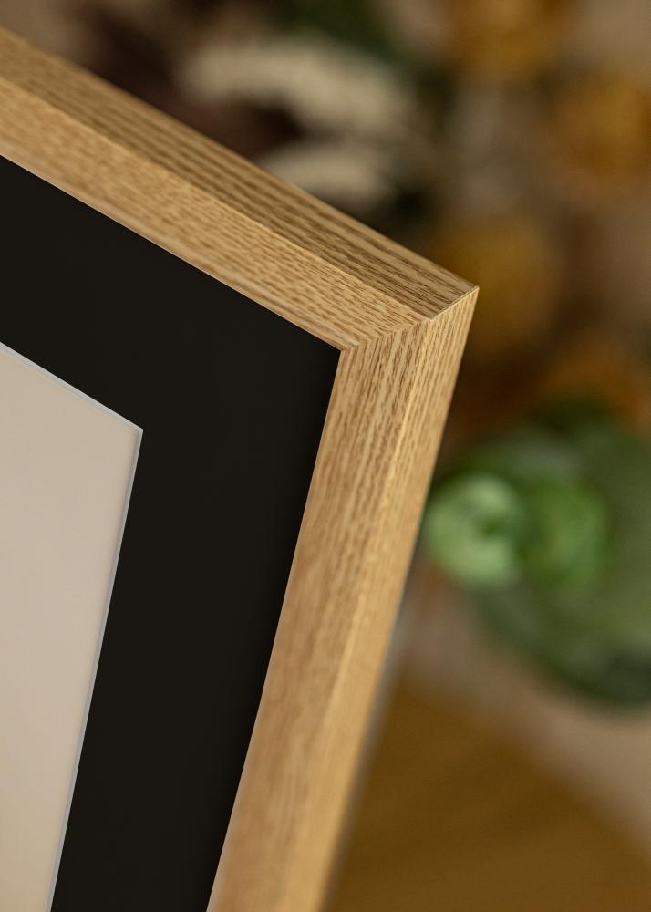 Rama Selection Dąb 13x18 cm - Passe-patrout Czarny 9x12 cm
