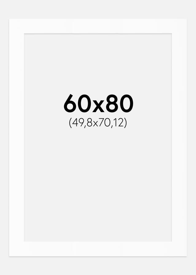 Passe-patrout Biały Standard (Białe Rdzeń) 60x80 cm (49,8x70,12)