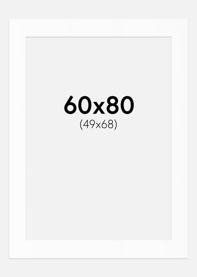 Passe-patrout Biały Standard (Białe Rdzeń) 60x80 cm (49x68)