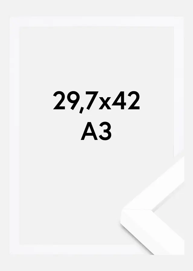 BGA Rama pudełkowa Szkło akrylowe Biały 29,7x42 cm (A3)