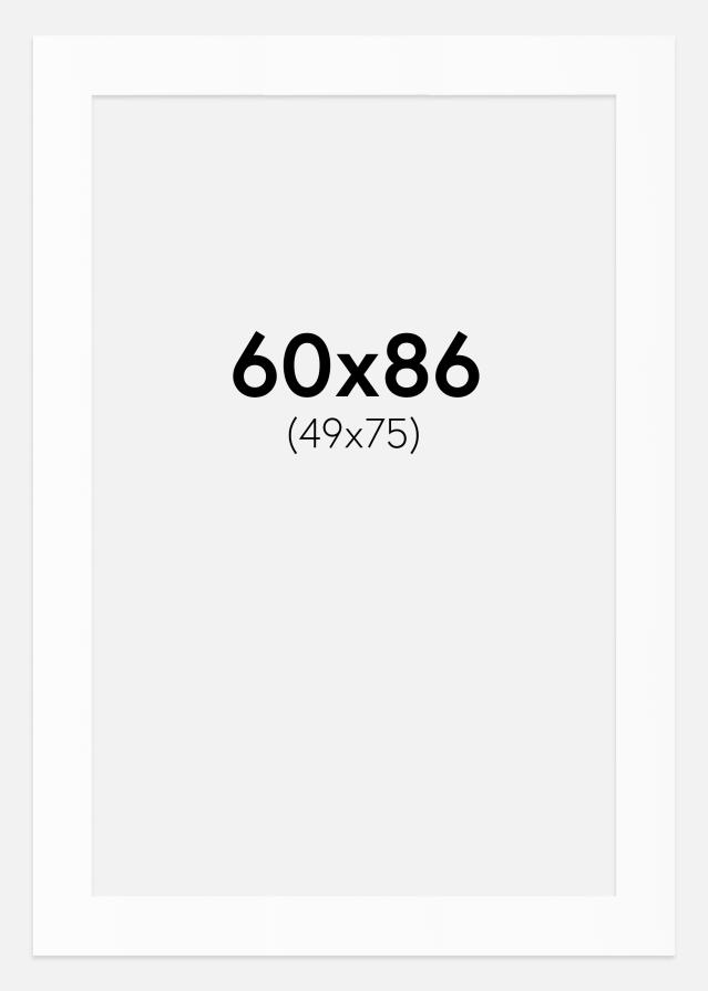 Passe-patrout Biały Standard (Białe Rdzeń) 60x86 cm (49x75)