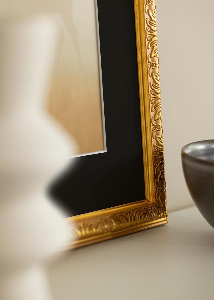 Rama Nostalgia Złoty 35x45 cm - Passe-patrout Czarny 11x14 inches