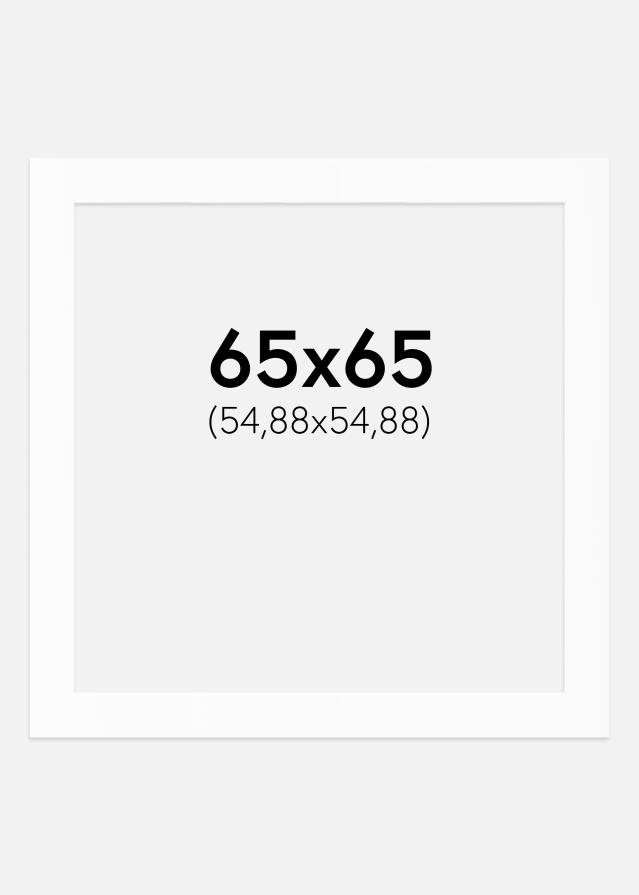 Passe-patrout Biały Standard (Białe Rdzeń) 65x65 cm (54,88x54,88)