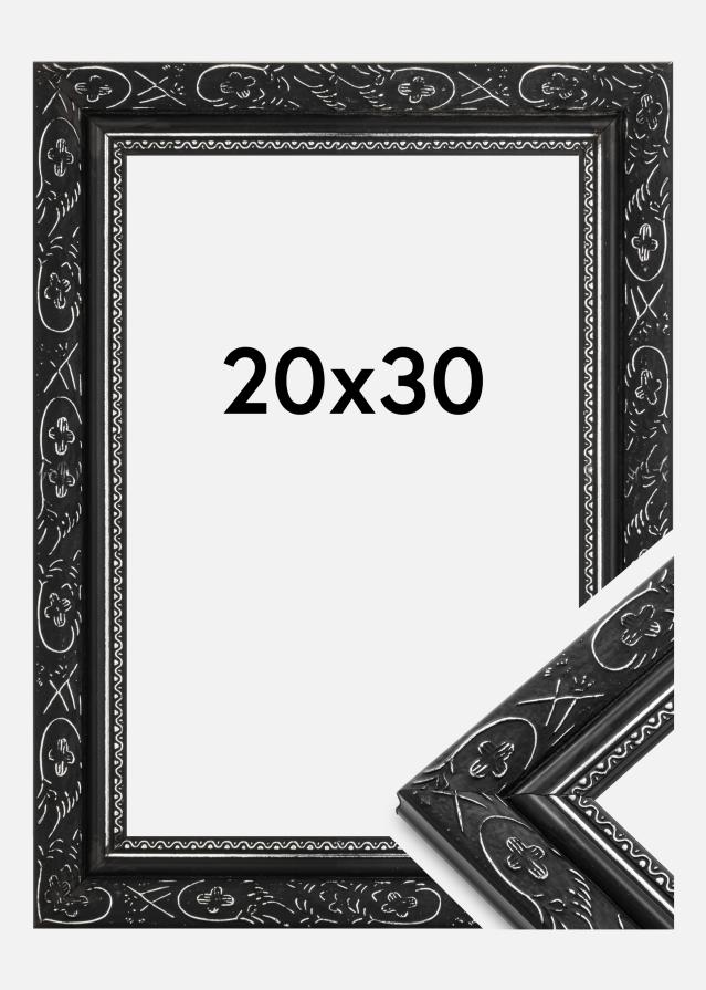 Rama Barok Czarny 20x30 cm
