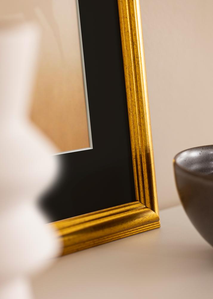 Rama Västkusten Złoty 32x45 cm - Passe-patrout Czarny 10x12 inches