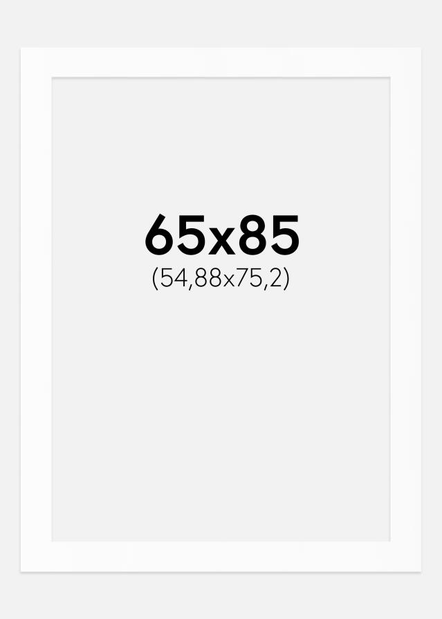 Passe-patrout Biały Standard (Białe Rdzeń) 65x85 cm (54,88x75,2)