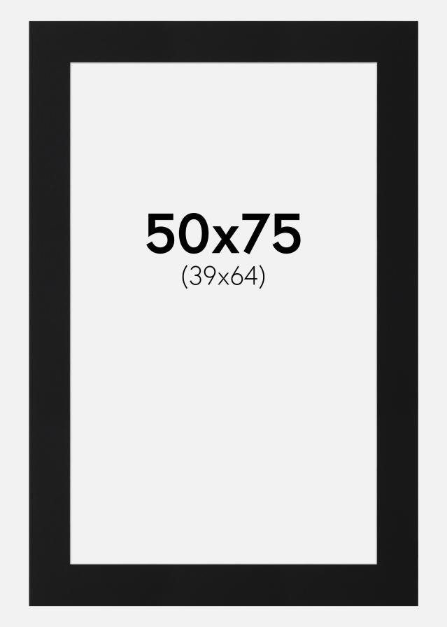 Passe-patrout Czarny Standard (Biały Rdzeń) 50x75 cm (39x64)