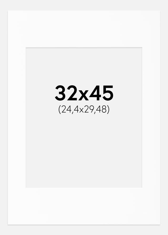 Passe-patrout Biały Standard Biały środek 32x45 cm (24,4x29,48)