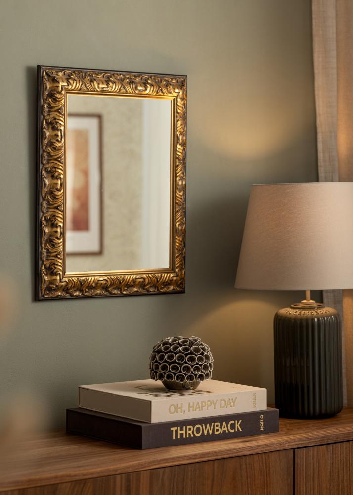 Lustro Odin Złoto/Czerń - Własne wymiary