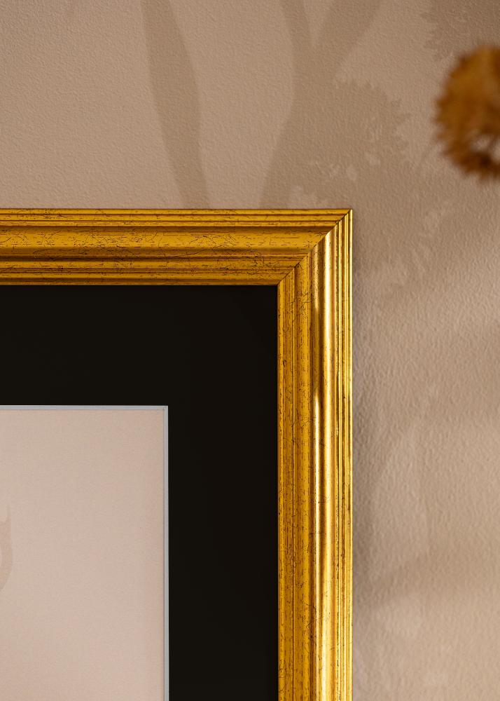 Rama Västkusten Złoty 32x45 cm - Passe-patrout Czarny 10x12 inches