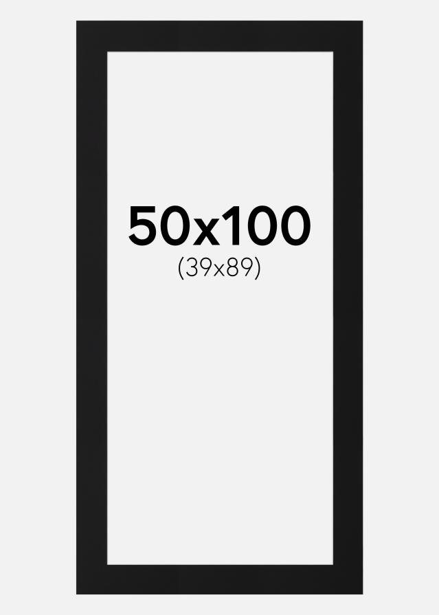 Passe-patrout Czarny Standard (Biały Rdzeń) 50x100 cm (39x89)