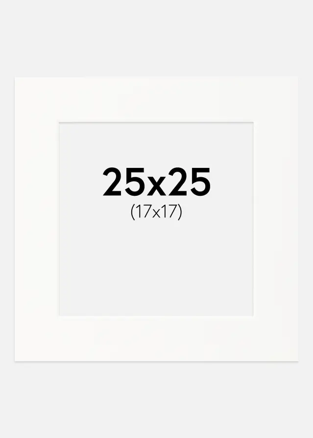 Passe-patrout Offwhite Biały środek 25x25 cm (17x17)