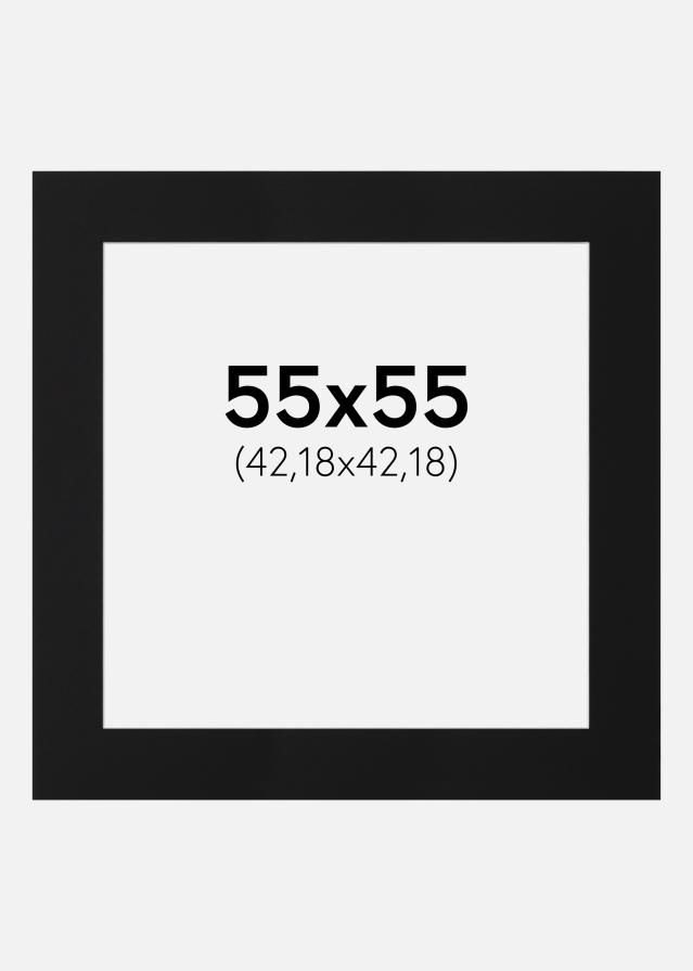 Passe-patrout Czarny Standard (Biały Rdzeń) 55x55 cm (42,18x42,18)