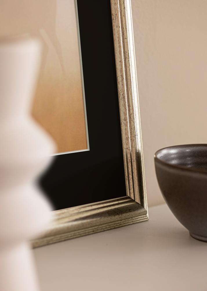 Rama Västkusten Srebrny 70x100 cm - Passe-patrout Czarny 62x93 cm