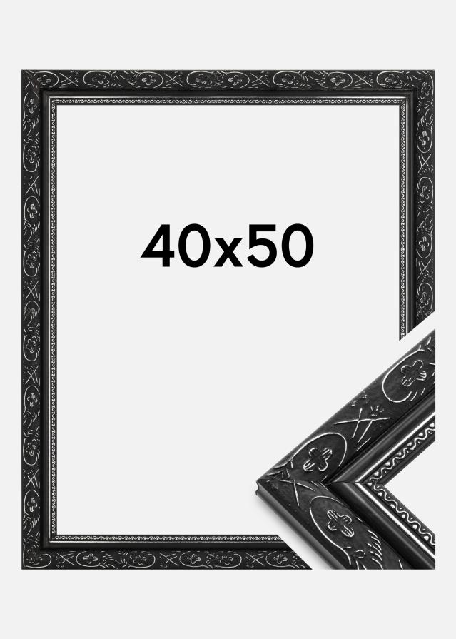 Rama Barok Czarny 40x50 cm