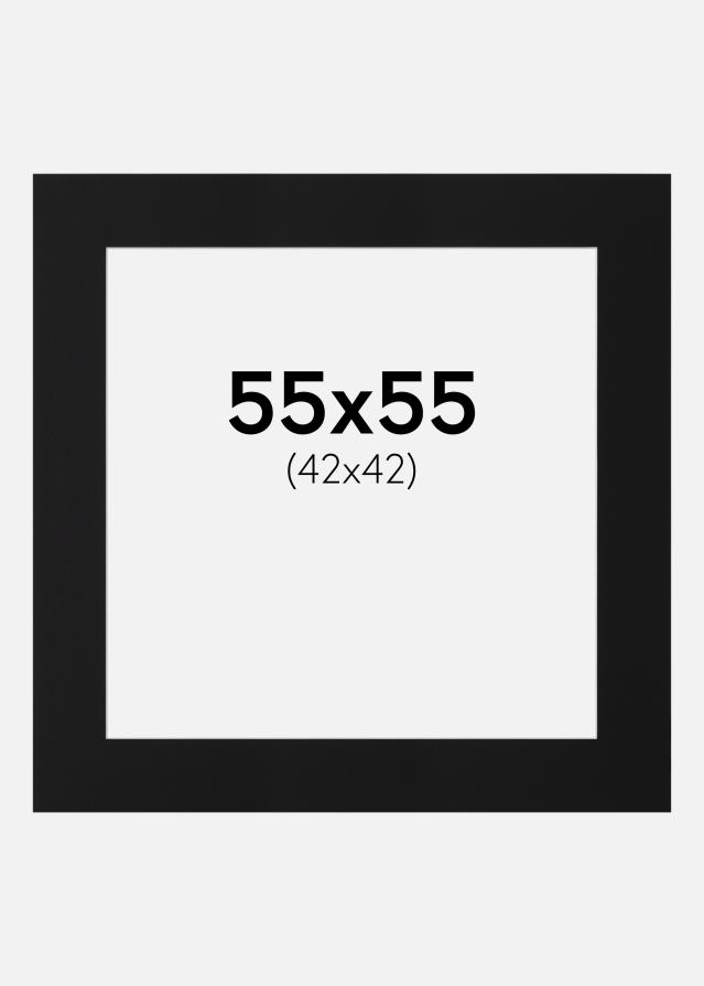 Passe-patrout Czarny Standard (Biały Rdzeń) 55x55 cm (42x42)
