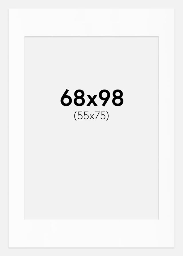 Passe-patrout Biały Standard (Białe Rdzeń) 68x98 cm (55x75)