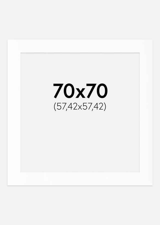 Passe-patrout Biały Standard (Białe Rdzeń) 70x70 cm (57,42x57,42)