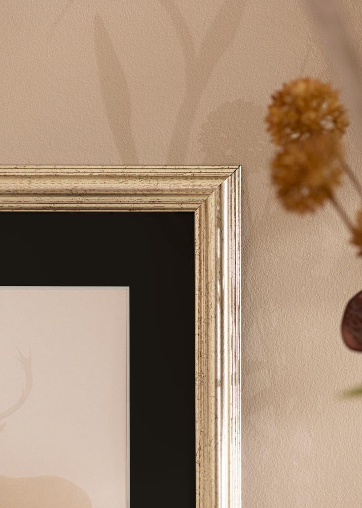 Rama Västkusten Srebrny 70x100 cm - Passe-patrout Czarny 62x93 cm