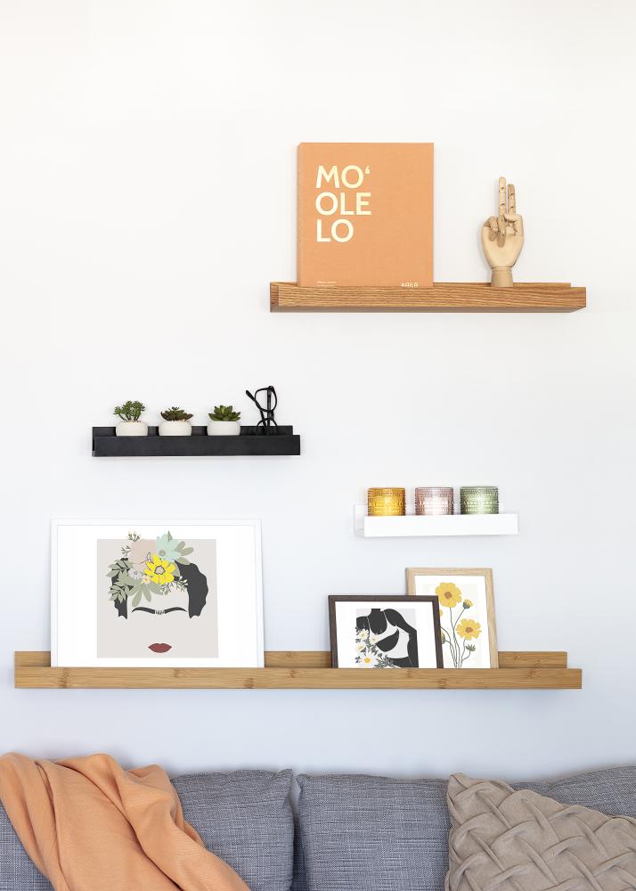 KAILA Półka na obrazy Czarna 90 cm